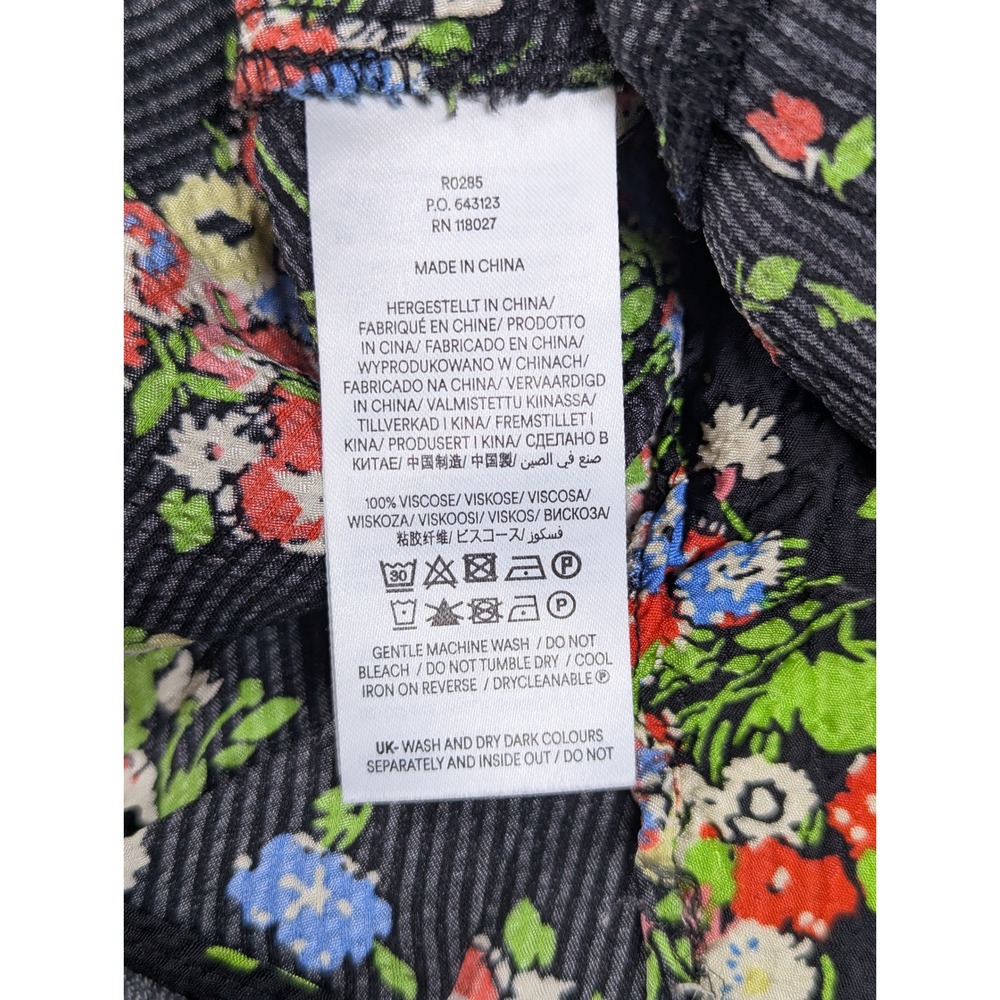 Boden R0285 Black Floral Ruffle Hem Mini Skirt Womens US 8 - Picture 3 of 7
